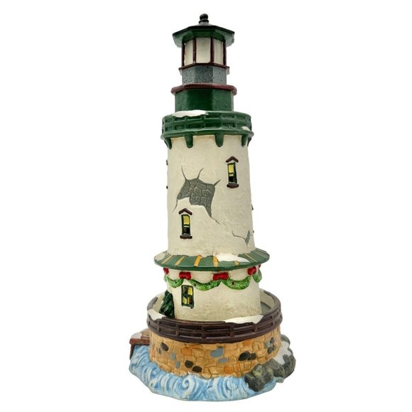 Santa's Workbench Collection Towne Series Lighthouse 11 x 5 Porcelain Keeper - Picture 4 of 14